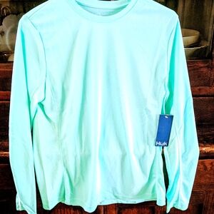 NWT HUK Fishing Women's Long Sleeve Fishing Shirt Green Size M